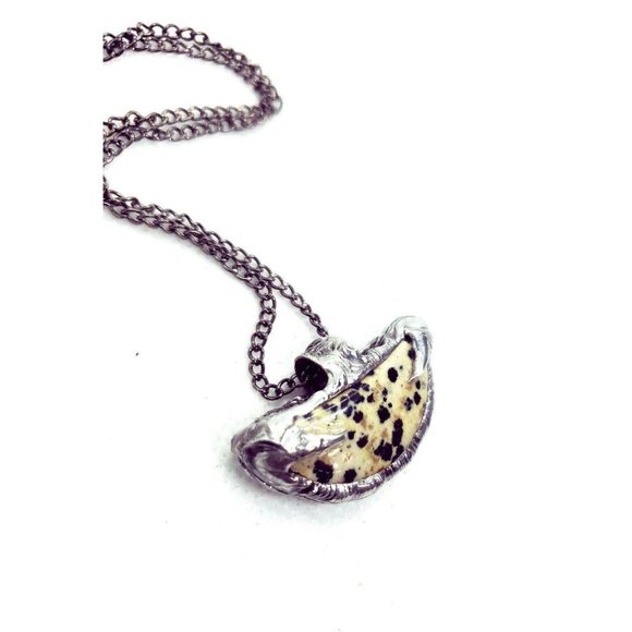 Gothic Dalmatian Jasper Crystal Necklace - Picture 3 of 12